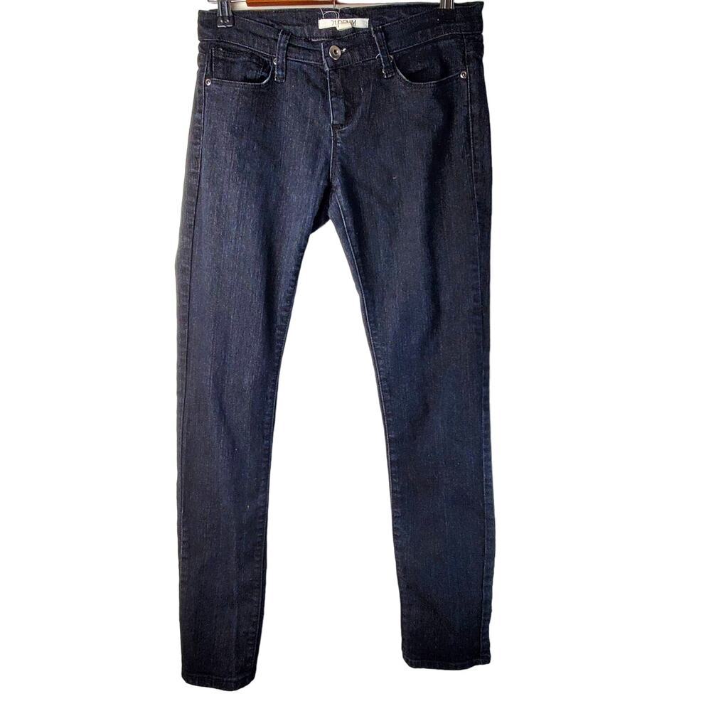 2.1 Denim Black Skinny Midrise Jeans Size 28x32